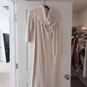 Zara Beige Ribbed Knit Sweater